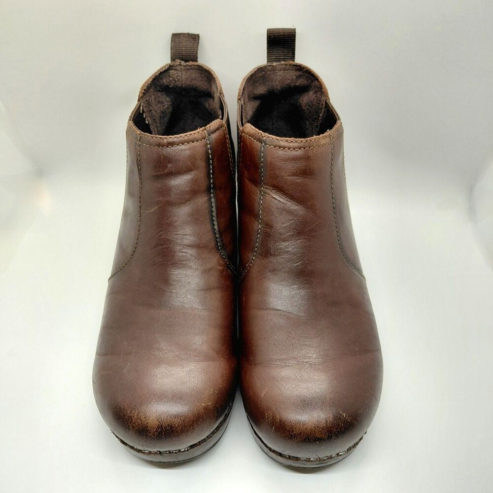 Dansko Frankie Chelsea Boots EU 39 US 8.5-9 Antique Brown Leather Slip Ons